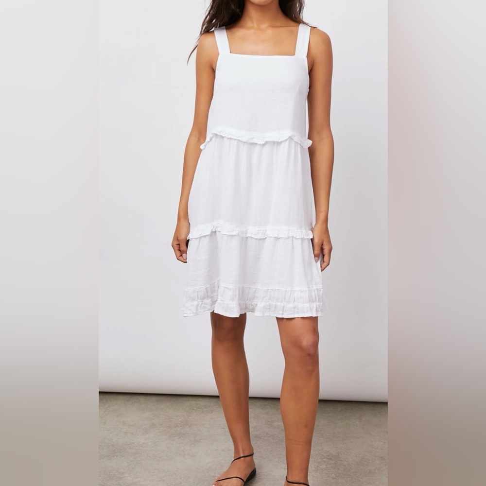 Rails White Sleeveless Dress